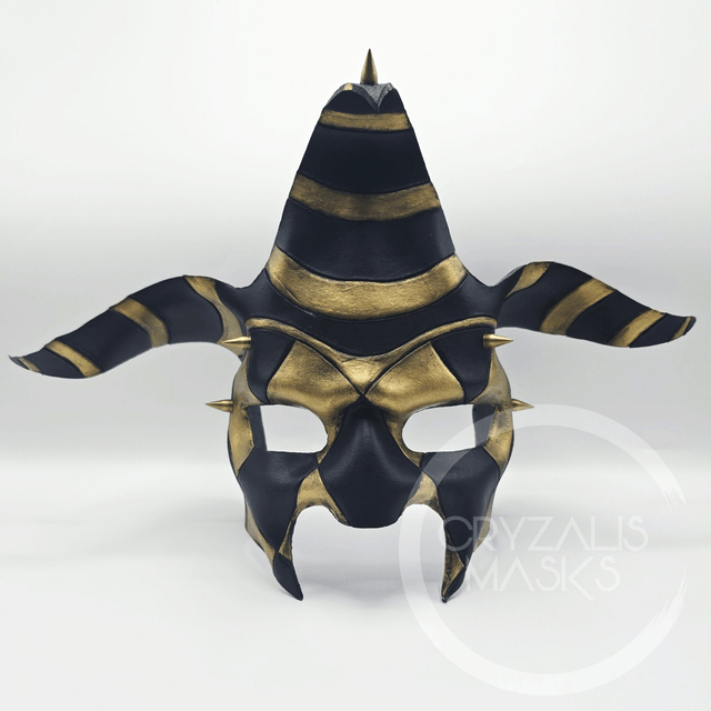Harlequin mask gold and black