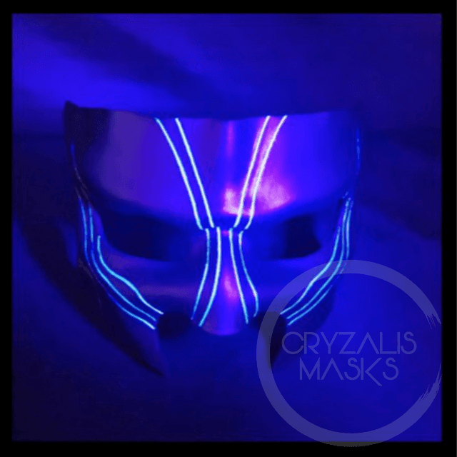 Black with Fluorescent White UV Mask
