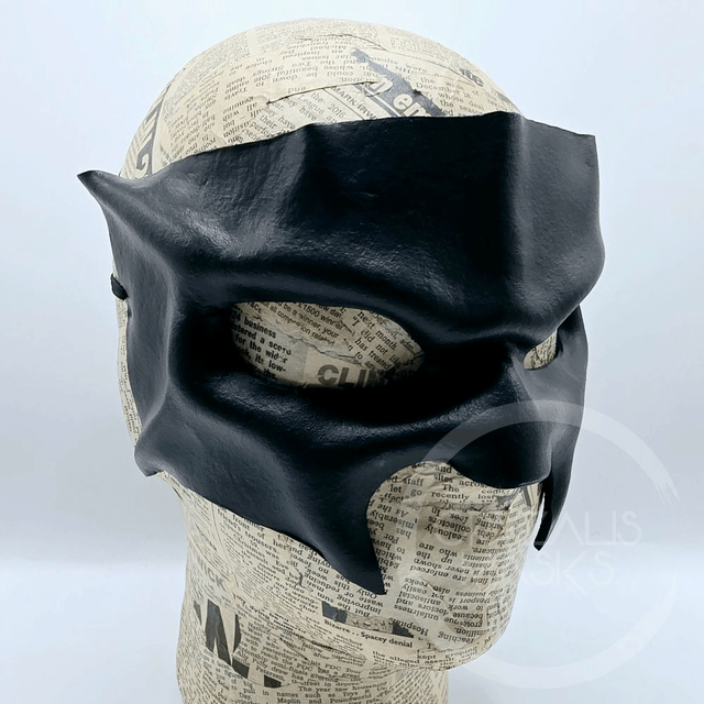 Black leather mask