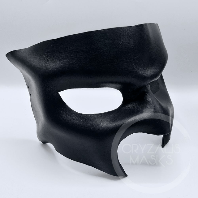 Black leather mask