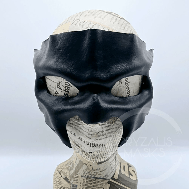 Black leather mask