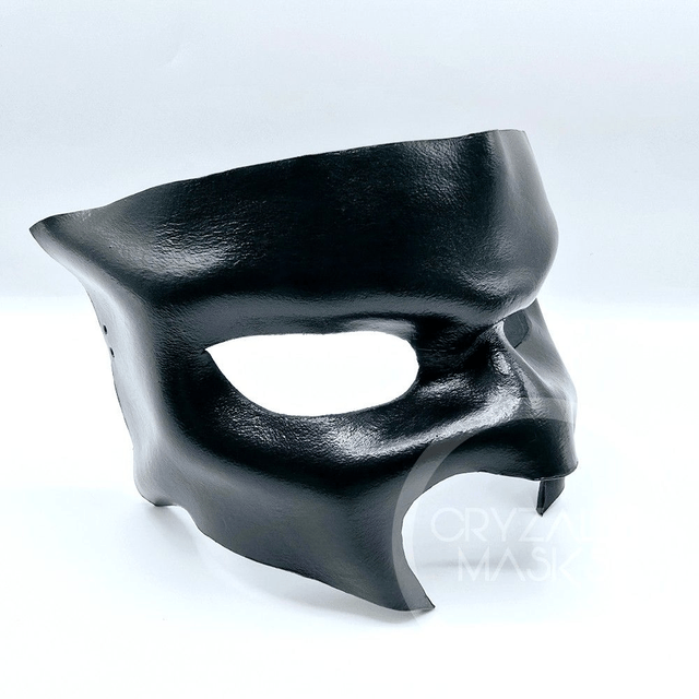 Black leather mask