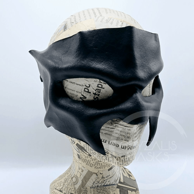 Black leather mask